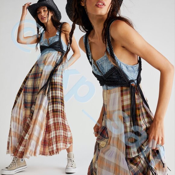 Rare Free People Mix It Up Dress Sz 14 - Picture 3 of 15